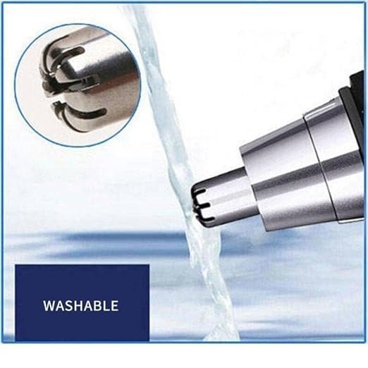 Nose Hair Trimmer for Men & Women ? Portable Electric Nose, Ear & Eyebrow Trimmer | Painless Stainless Steel Blades, Battery Operated, Compact & Travel-Friendly