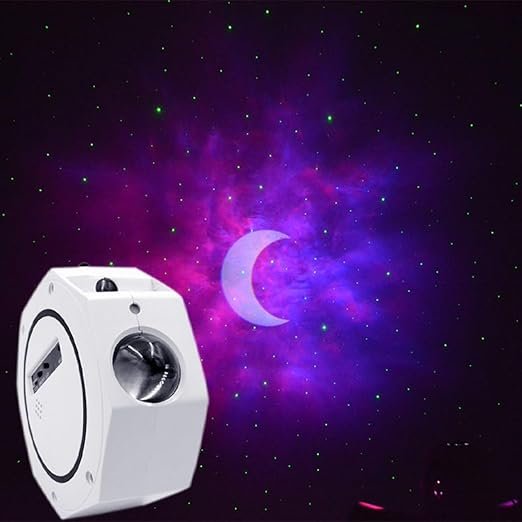 Octagon Projector ? LED Ambient Light Galaxy Star Projector with Remote Control & Rotating Light Modes, Night Light for Bedroom, Kids, and Home Decor