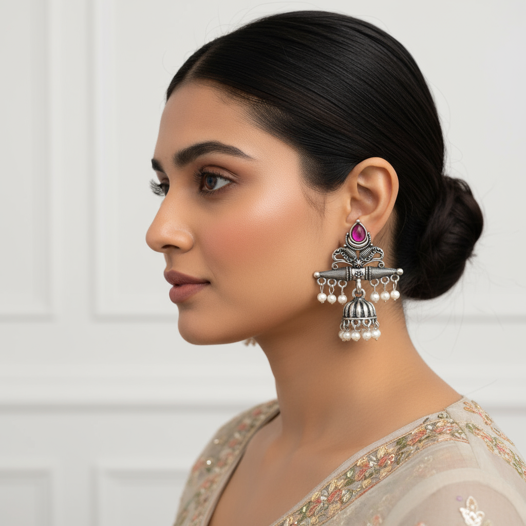 Oxodise Drop Earrings for Women | Stylish Alloy & Stone Party Jewelry | Lightweight Statement Earrings