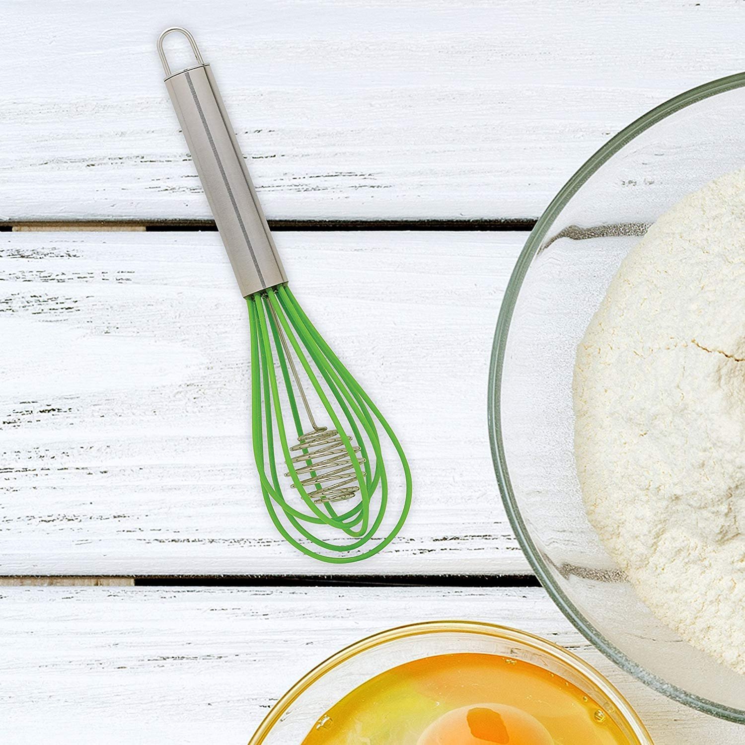 Plastic Whisk 1 Piece, Kitchen Egg Beater for Baking, Cooking, Whipping, Mixing, Durable Lightweight Kitchen Tool