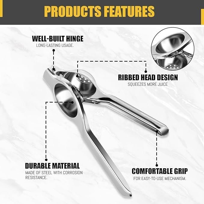 Lemon Squeezer Juicer | Manual Citrus Press | Stainless Steel & Easy-to-Use Kitchen Tool